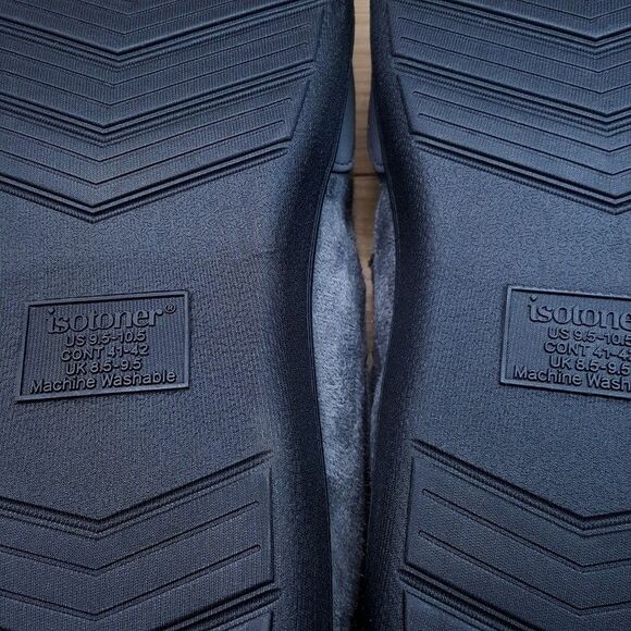 ISOTONER Slippers Mens Size 9.5 10.5 Grey Slip On Plush Lined Gel Memory Foam main image 5